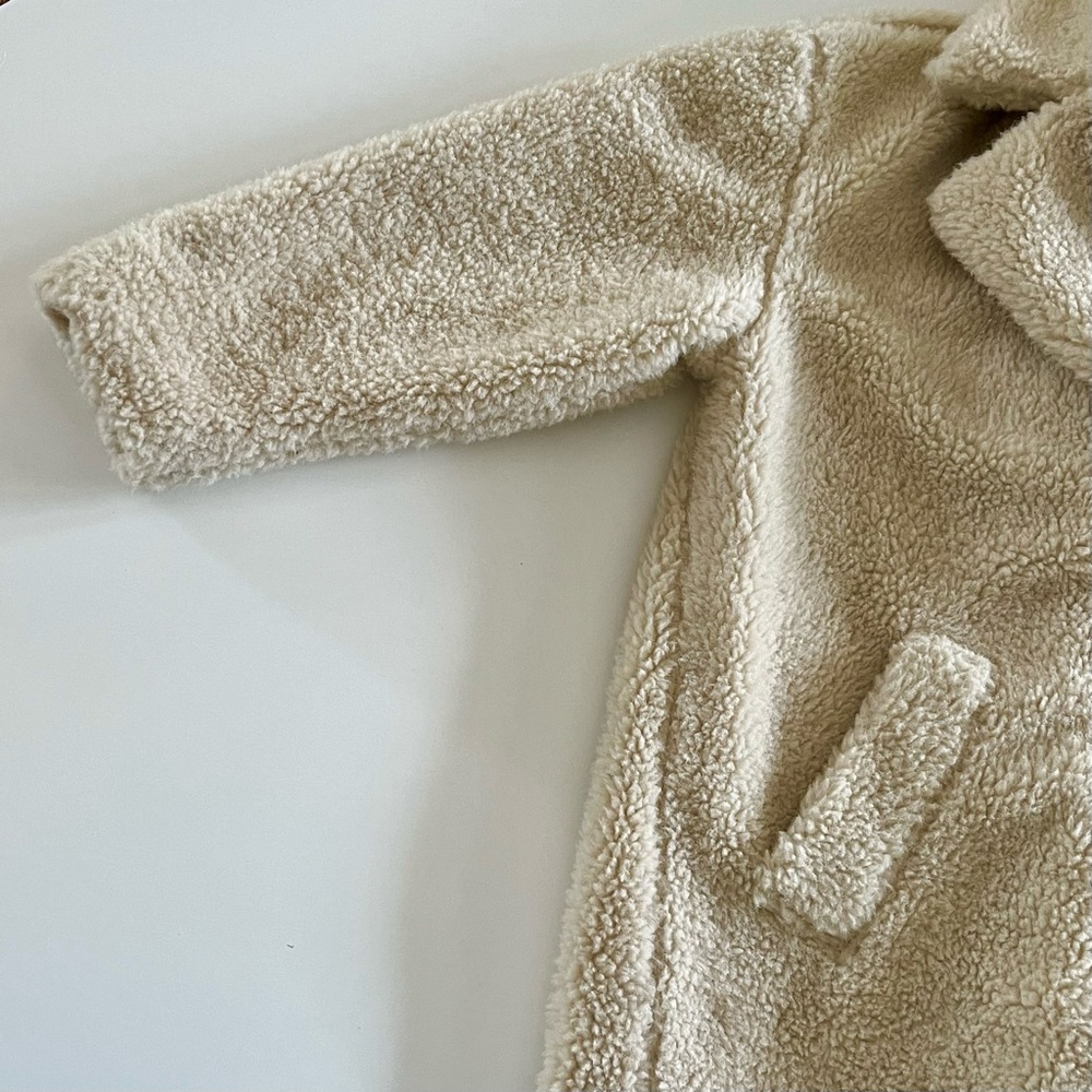 TopShop Teddy Coat in Cream (S) - Picture 8 of 16